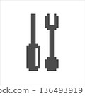 icon vector workshop tool template design 136493919
