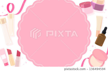 Mother's Day cosmetic frame_pink text, no background_horizontal Mother's Day cosmetic frame_pink text, no background_horizontal 136494594