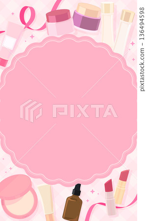 Mother's Day cosmetic frame_pink no text_vertical Mother's Day cosmetic frame_pink no text_vertical 136494598