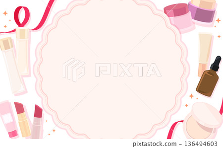 母親節化妝品相框_無文字/背景_水平 136494603