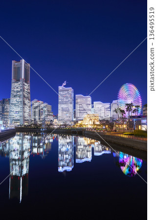 View of the Minato Mirai nightscape from Bankoku Bridge, Yokohama View of the Minato Mirai nightscape from Bankoku Bridge, Yokohama 136495519