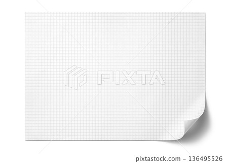 Texture of white, gridded, a4 size paper 136495526