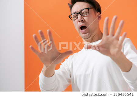 A man with a unique expression A man with a unique expression 136495541