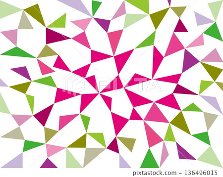 幾何圖案，三角形，白色背景，彩色，粉紅色 136496015