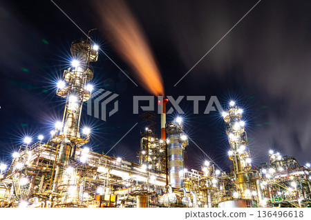 工廠夜景四日市 136496618