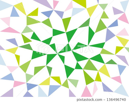 Geometric pattern, triangle, white background, colorful, green Geometric pattern, triangle, white background, colorful, green 136496740