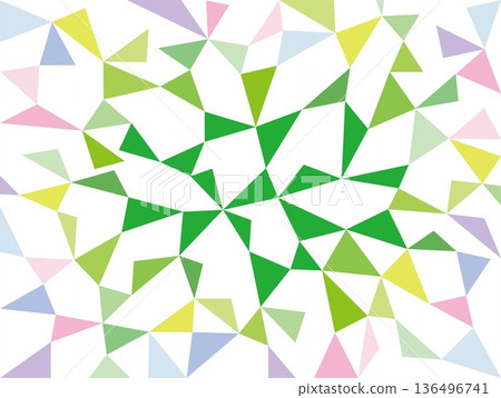 Geometric pattern, triangle, white background, colorful, green Geometric pattern, triangle, white background, colorful, green 136496741