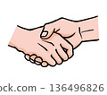 握手的插畫素材 136496826