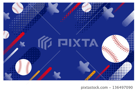 全壘打背景插圖 136497090