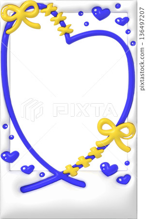 Doodle Instant Camera Decoration Frame Instax Film Oshikatsu Plump Blue Yellow 136497207