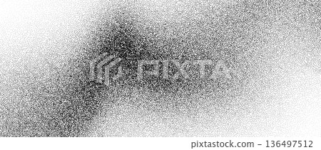 Black stippled sand wavy texture. Sandy dotted gradient wave background. Aged gritty wallpaper with specks, particles, granules. Vector grunge grain noise speckle backdrop for banner, poster, brochure Black stippled sand wavy texture. Sandy dotted gradient wave background. Aged gritty wallpaper with specks, particles, granules. Vector grunge grain noise speckle backdrop for banner, poster, brochure 136497512