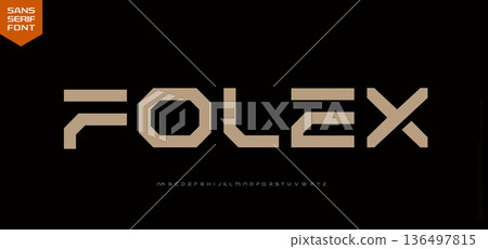 sport modern minimal logo alphabet fonts. Typography minimalist urban sans serif digital future creative sport logos fonts. vector illustration 136497815