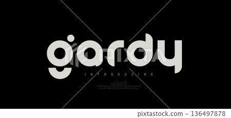modern minimal abstract alphabet fonts. Typography creative minimalist decorative sport, game, technology, fashion, digital, creative logo font. vector illustration 136497878