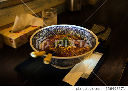 Bamboo noodles 136498671