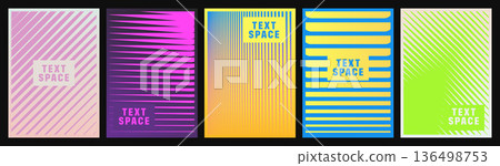 Vibrant Abstract Gradient Line Cover Set with Diagonal Stripes and Text Space Modern Poster and Book Cover Background Vector Collection Vibrant Abstract Gradient Line Cover Set with Diagonal Stripes and Text Space Modern Poster and Book Cover Background Vector Collection 136498753