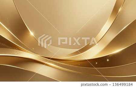 Luxury abstract golden wave background with glitter light effect. Luxury abstract golden wave background with glitter light effect. 136499184