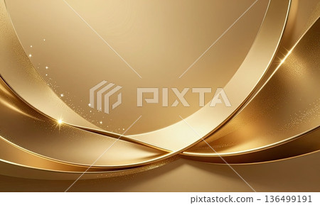 Luxury abstract golden wave background with glitter light effect. Luxury abstract golden wave background with glitter light effect. 136499191