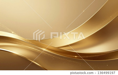 Luxury abstract golden wave background with glitter light effect. Luxury abstract golden wave background with glitter light effect. 136499197