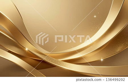 Luxury abstract golden wave background with glitter light effect. Luxury abstract golden wave background with glitter light effect. 136499202