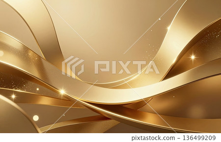 Luxury abstract golden wave background with glitter light effect. Luxury abstract golden wave background with glitter light effect. 136499209