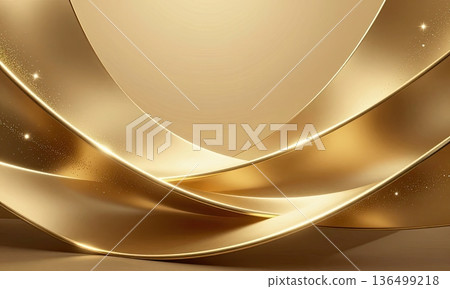 Luxury abstract golden wave background with glitter light effect. Luxury abstract golden wave background with glitter light effect. 136499218