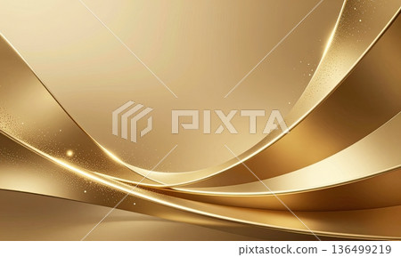 Luxury abstract golden wave background with glitter light effect. Luxury abstract golden wave background with glitter light effect. 136499219