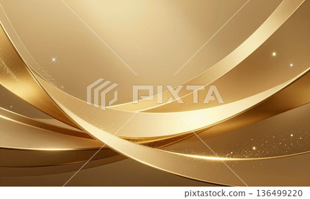 Luxury abstract golden wave background with glitter light effect. Luxury abstract golden wave background with glitter light effect. 136499220