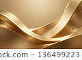Luxury abstract golden wave background with glitter light effect. 136499223