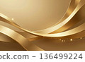 Luxury abstract golden wave background with glitter light effect. 136499224