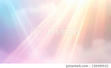 Light shines through, ripples of light, abstract background image leading to heaven 136499532