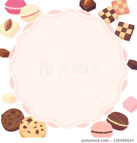 Mother's Day Sweets Frame_No Text/Background_Square Mother's Day Sweets Frame_No Text/Background_Square 136499824
