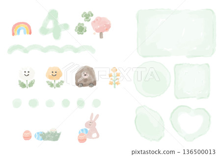 April's Easy Watercolor Illustration Series for Kindergartens and Nurseries | Full Letter Creation Set 136500013