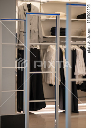 Anti-theft security gate in a clothing store 136500203