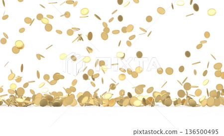 Falling gold coins CG Falling gold coins CG 136500495