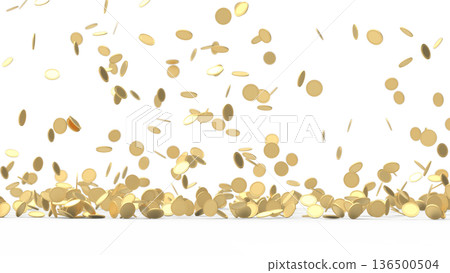 Falling gold coins CG Falling gold coins CG 136500504