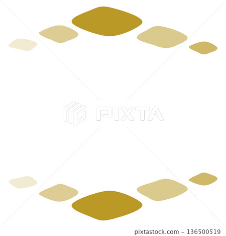 金箔風格日式現代裝飾畫框，上下框，優雅的金色裝飾 136500519