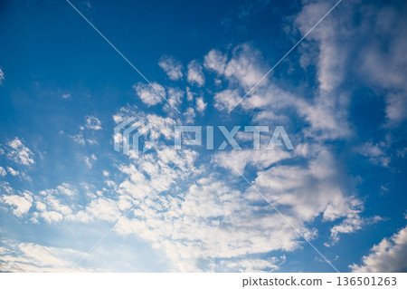 blue sky and white clouds 136501263