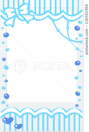 塗鴉拍立得裝飾相框 可愛裝飾材質 淺藍色 136501469