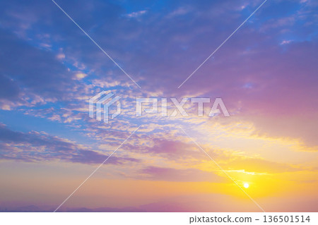 Pastel sunrise sky Pastel sunrise sky 136501514