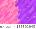 背景材質為紫色、桃色、粉紅色雙色對比幾何圓點條紋背景 136501945