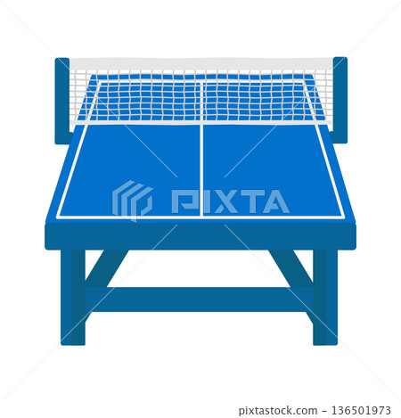 Table tennis table illustration 136501973