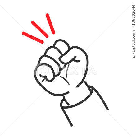 拳頭向上推 136502044