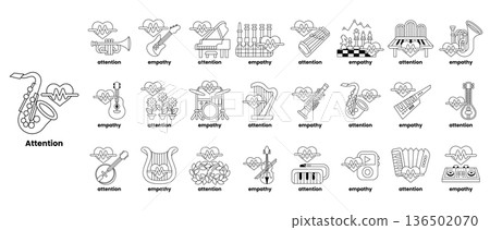 A collection of abstract symbols and shapes A collection of abstract symbols and shapes 136502070