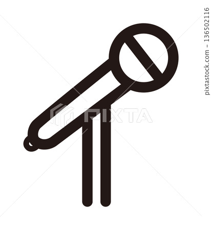 Microphone simple icon 136502116