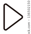 Triangle play icon Triangle play icon 136502150