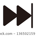 Black icon to fast forward to the end Black icon to fast forward to the end 136502159