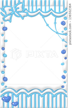 Plump Doodle Instax Decoration Frame Cute Decorative Material Light Blue 136502364