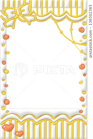 Plump Doodle Instax Decoration Frame Cute Decorative Material Yellow 136502365