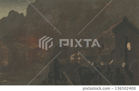 明治時期的東京：井上康二（1864-1889）《神田大火與久松町焚毀》 136502408