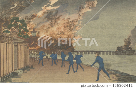 Tokyo in the Meiji Period: Inoue Yasuji (1864-1889) "Photographed on the Riverbank of Obihamacho, Ryogoku" 136502411